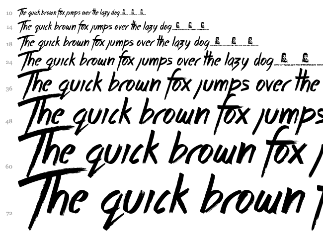 Morning Star font waterfall